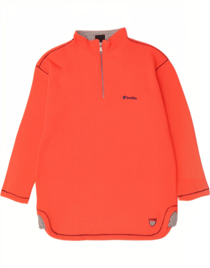 Lotto Sweat-shirt à col zippé pour femme UK 14 Large Orange Polyester