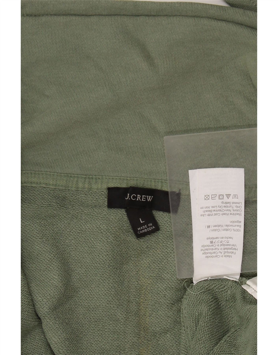 J. CREW Sweat-shirt surdimensionné à col zippé pour femme UK 16 Large Vert