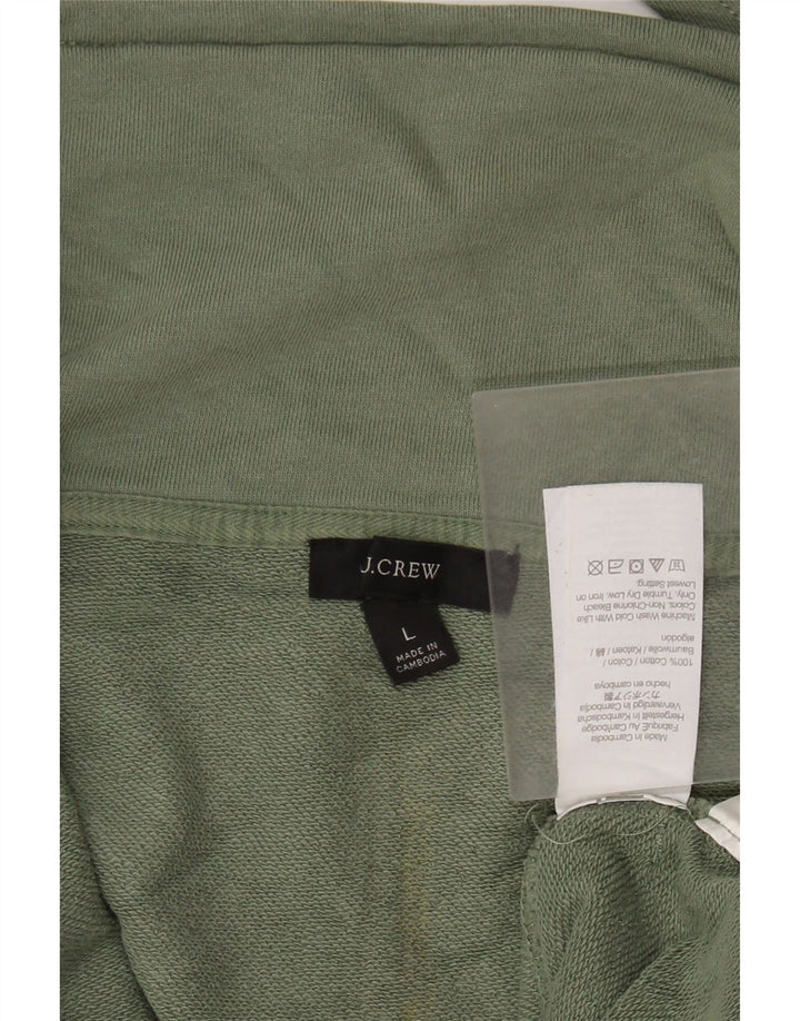J. CREW Sweat-shirt surdimensionné à col zippé pour femme UK 16 Large Vert