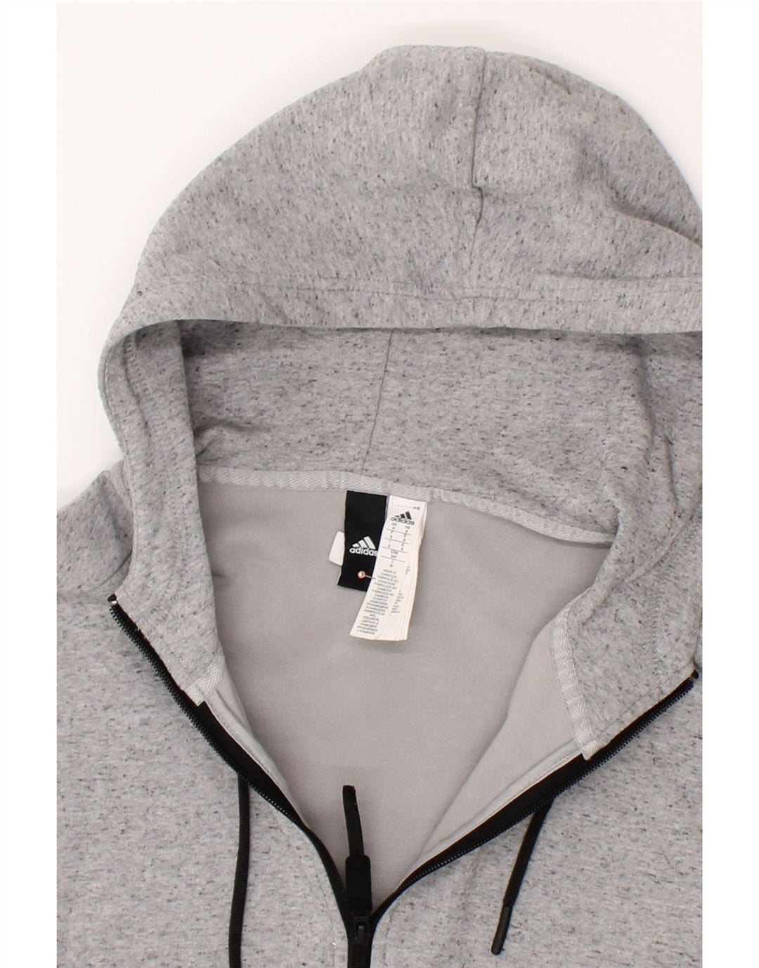 ADIDAS Mens Zip Hoodie Sweater Small Grey Cotton Vintage Adidas and Second-Hand Adidas from Messina Hembry 