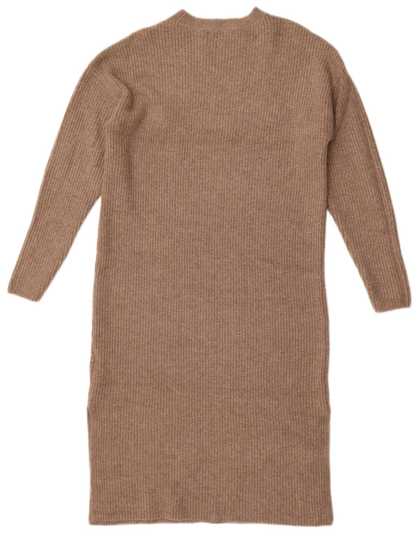 Marks & Spencer Robe pull surdimensionnée à manches longues pour femme UK 10 Small Marron
