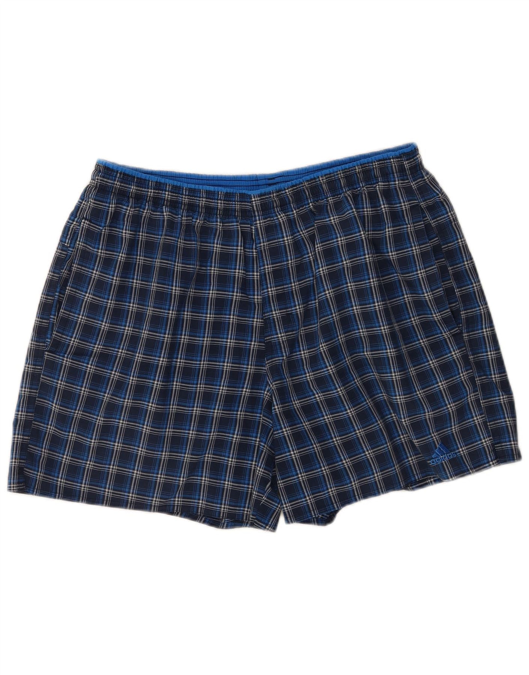 Adidas Short de Bain Homme Grand Bleu Marine à Carreaux Polyester