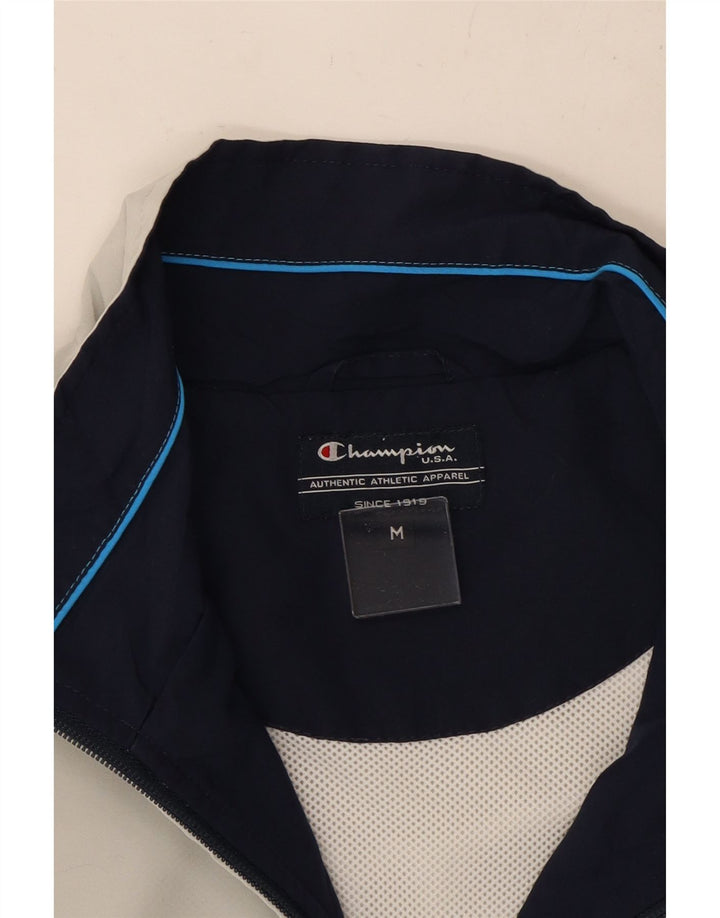 CHAMPION Veste de Survêtement Homme Blanc Moyen Polyester Colorblock