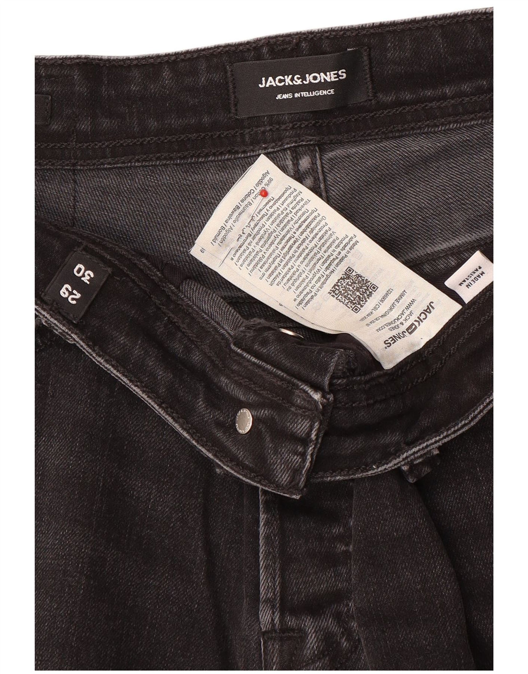 Jack & Jones Jean slim effet vieilli W29 L30 pour homme en coton noir