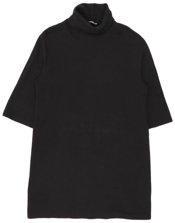 Zara Womens Trafaluc Tunique à manches 3/4 et col roulé UK 16 Large Noir