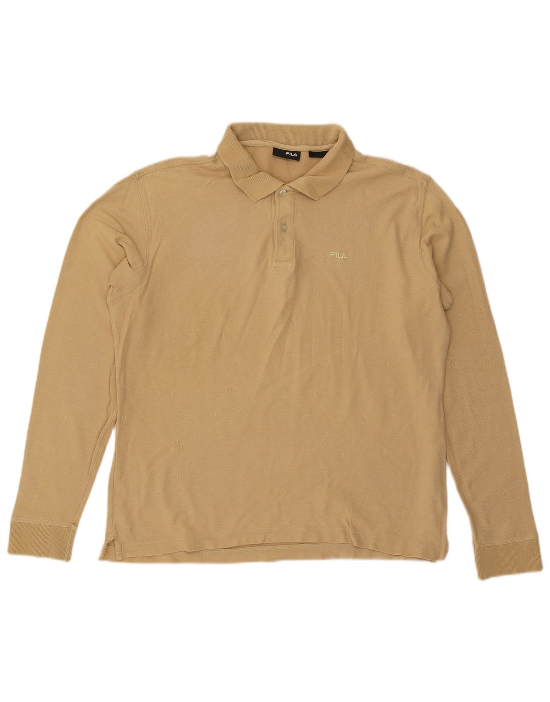 Fila Polo à Manches Longues Homme Beige Moyen Coton
