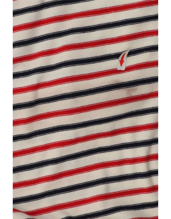 Eddie Bauer Sweat-shirt pour femme UK 16 Grand coton rayé bleu marine