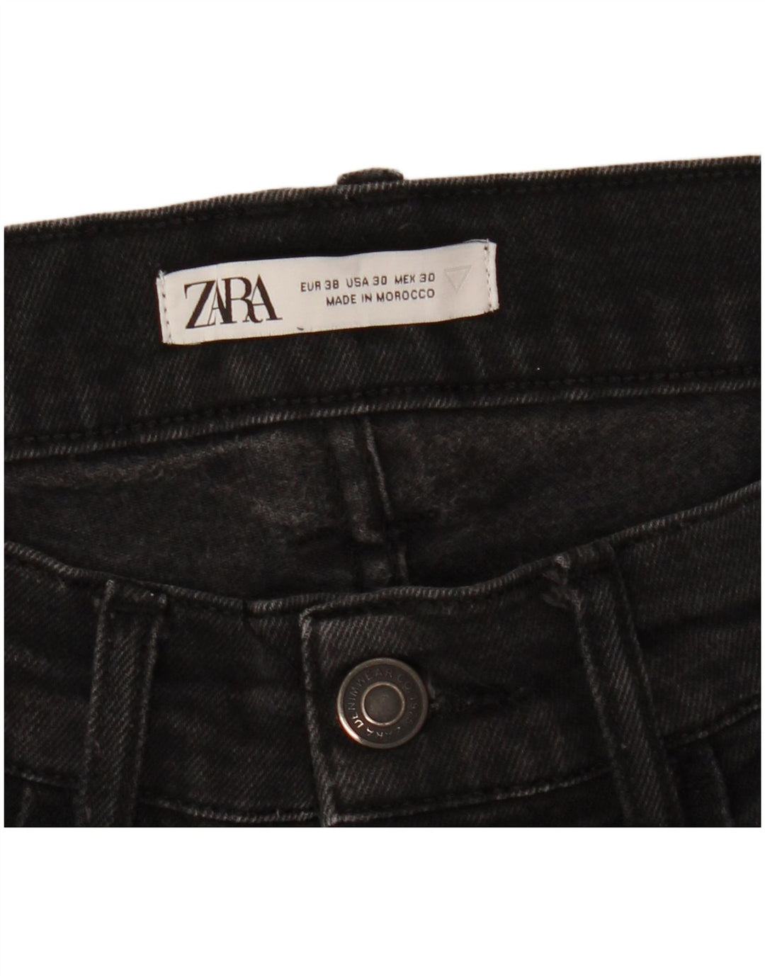 ZARA Jeans Slim Homme EU 38 Petit W30 L31 Noir