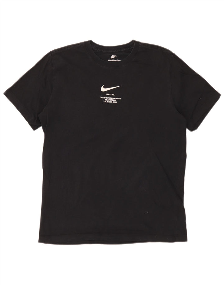 Nike T-shirt graphique Swoosh pour homme en coton noir moyen
