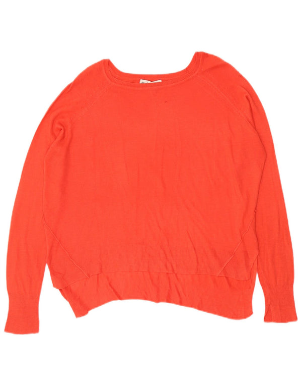 Zara Pull surdimensionné à col bateau pour femme UK 10 Petit Orange