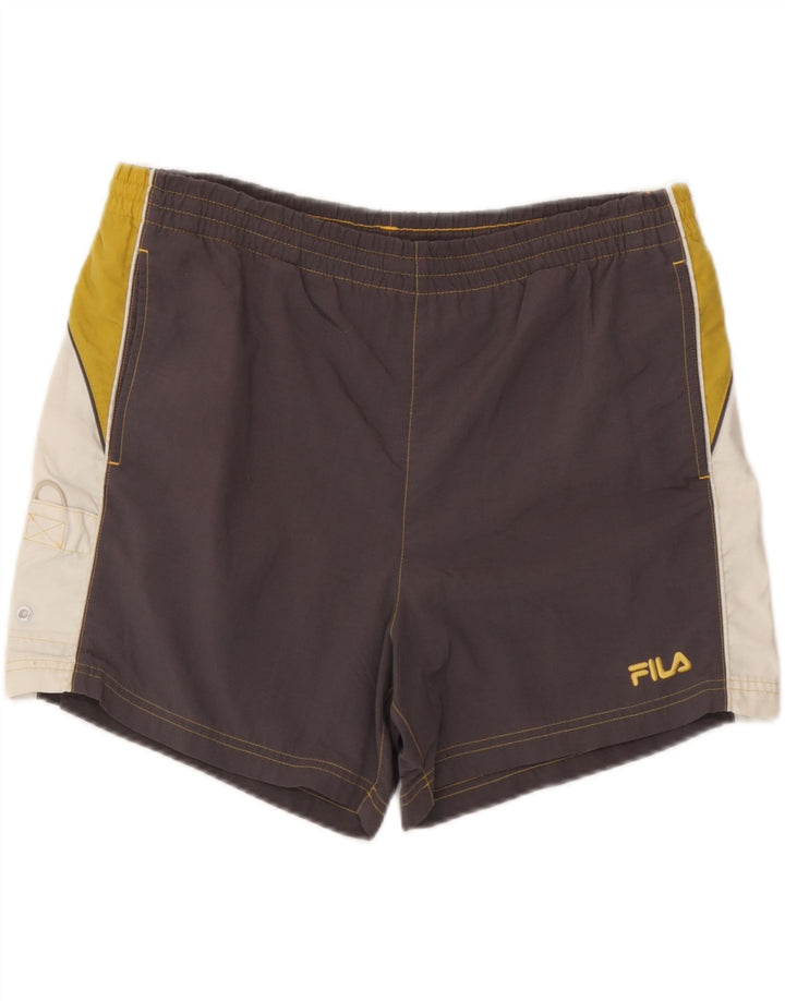 Fila Short de Bain Homme Gris Moyen Colourblock