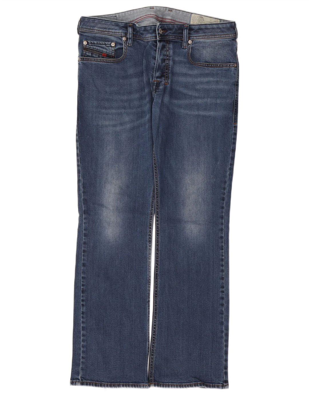 DIESEL Jean Bootcut Zatiny Acid Wash Regular Homme W34 L30 Bleu Marine
