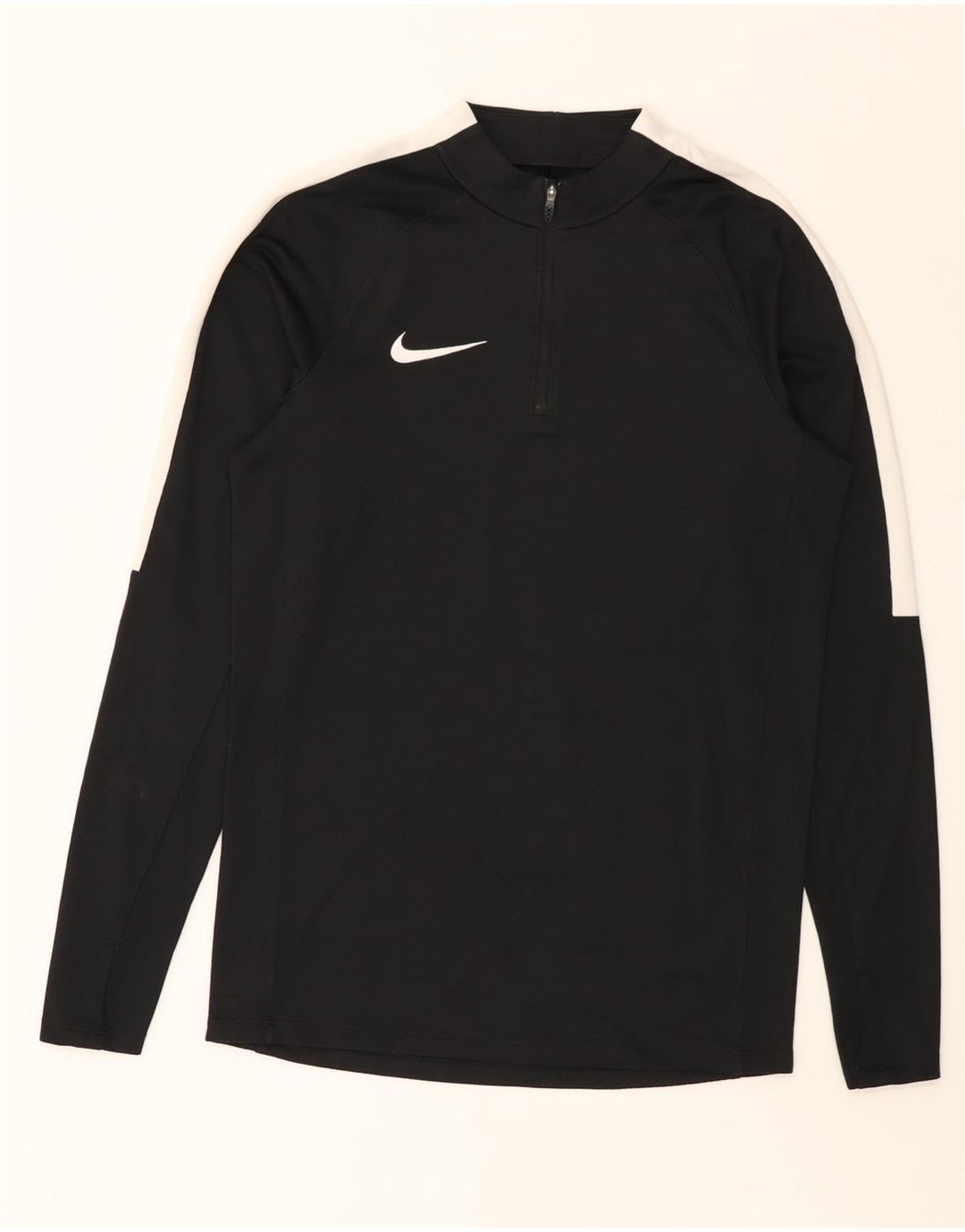 NIKE Haut de survêtement Dri Fit à col zippé pour homme, petit color block noir