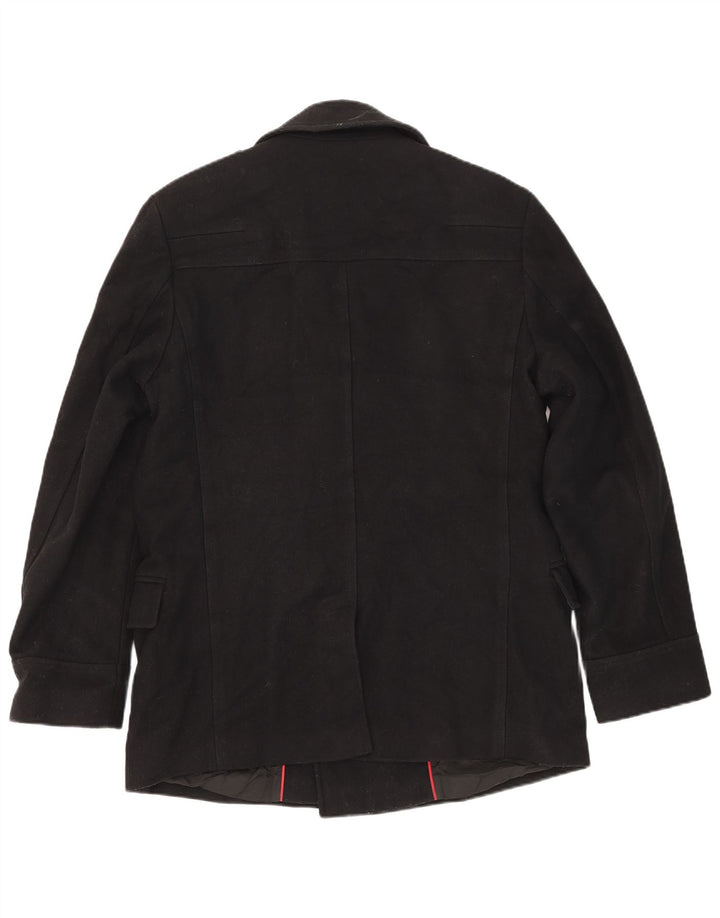 Hugo Boss Caban pour homme UK 44 2XL Laine vierge noire