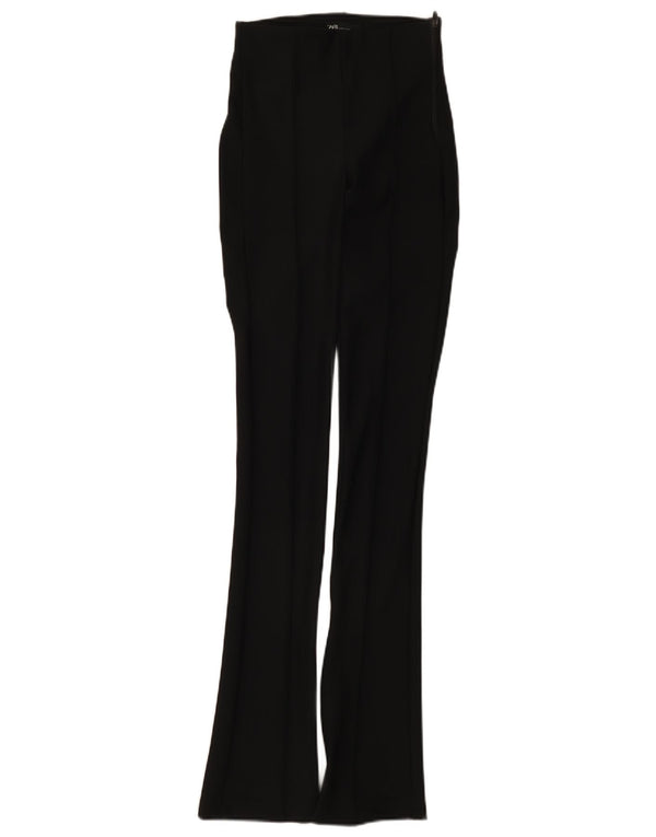 Zara Pantalon décontracté bootcut pour femme XS W24 L35 Noir