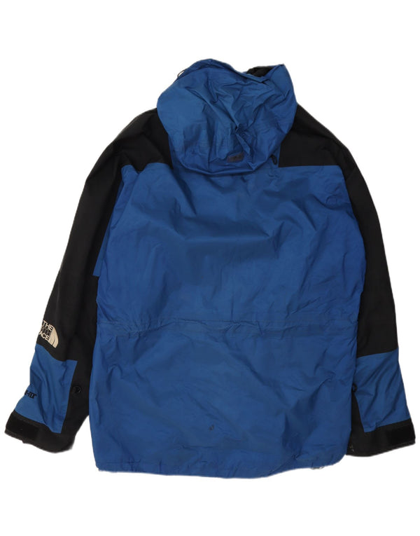 The North Face Veste de pluie à capuche pour homme UK 40 Large Bleu Colorblock Nylon
