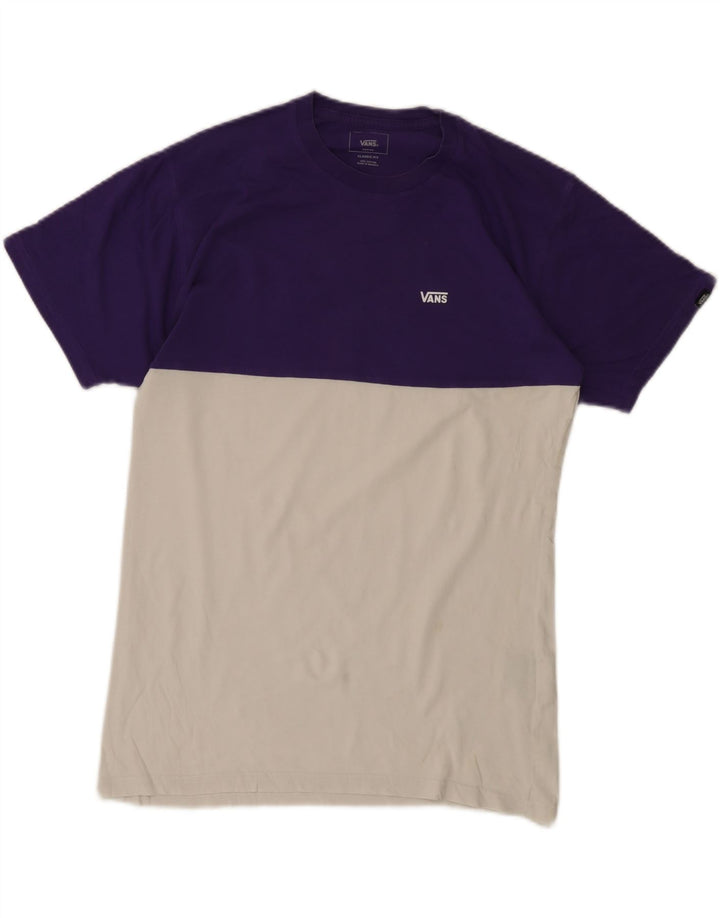 Vans T-shirt coupe classique pour homme en coton color block blanc moyen