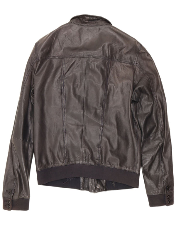 veste en cuir homme vintage IT 50 Medium Noir
