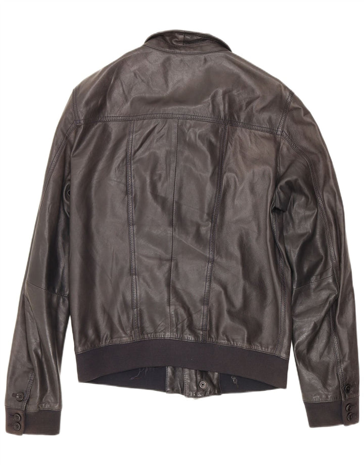 veste en cuir homme vintage IT 50 Medium Noir
