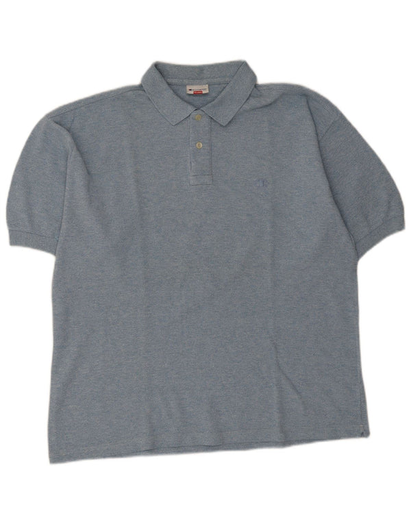 Champion Polo Homme 2XL Bleu Moucheté Coton