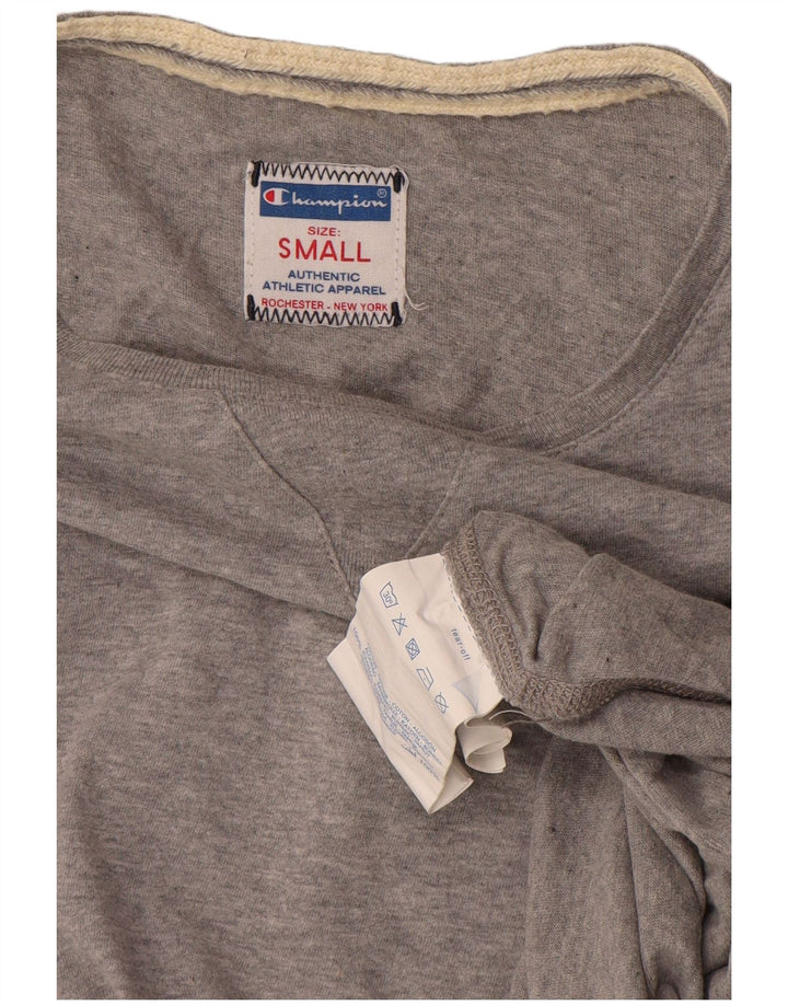 Champion Haut surdimensionné à manches longues pour femme UK 10 Petit Gris Coton