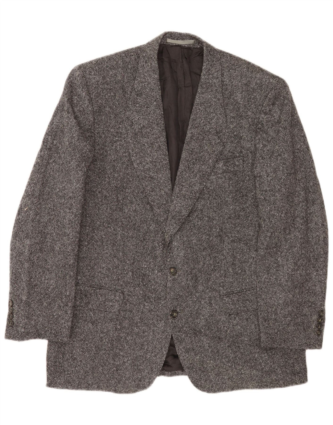 Burberry Veste Blazer 2 Boutons Homme UK 40 Grande Laine Grise Mouchetée