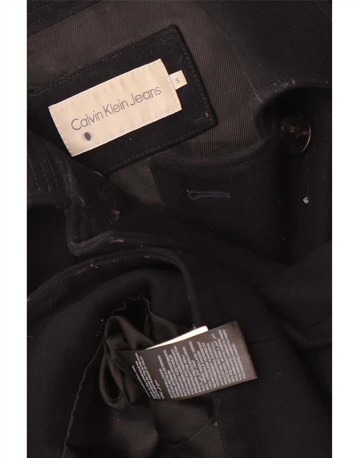 Calvin Klein Jeans Caban surdimensionné pour femme UK 10 Petite laine bleu marine