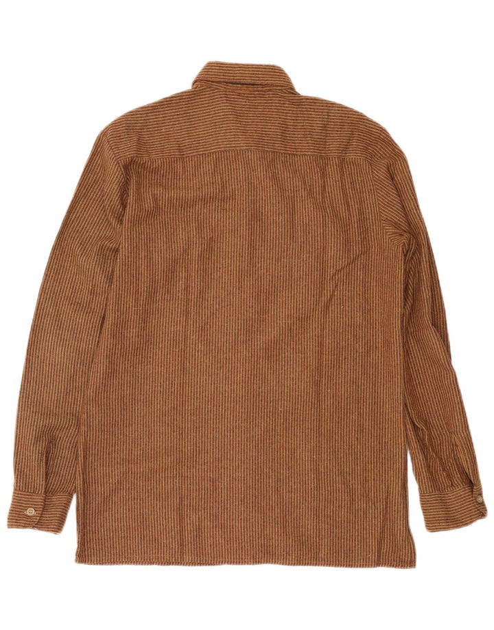 NORTONS Chemise en flanelle pour homme IT 50 Marron moyen à fines rayures