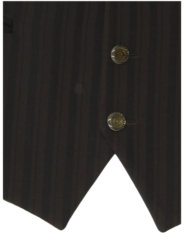 Maestrami Gilet Homme IT 48 Laine Rayée Noir Moyen