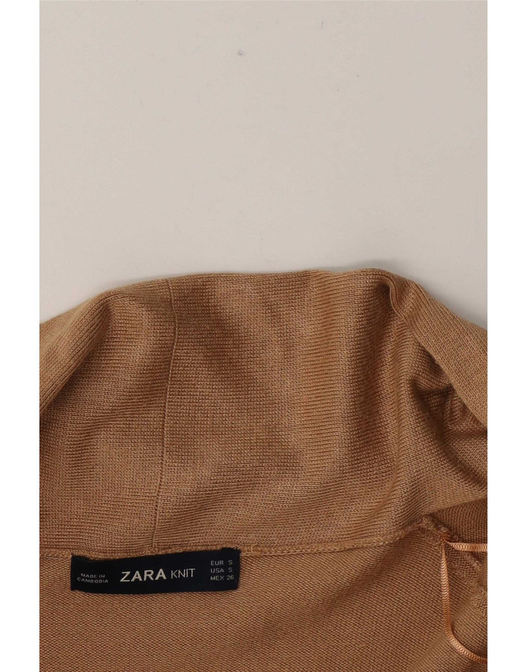 Zara Cardigan long pour femme UK 10 Petit Beige