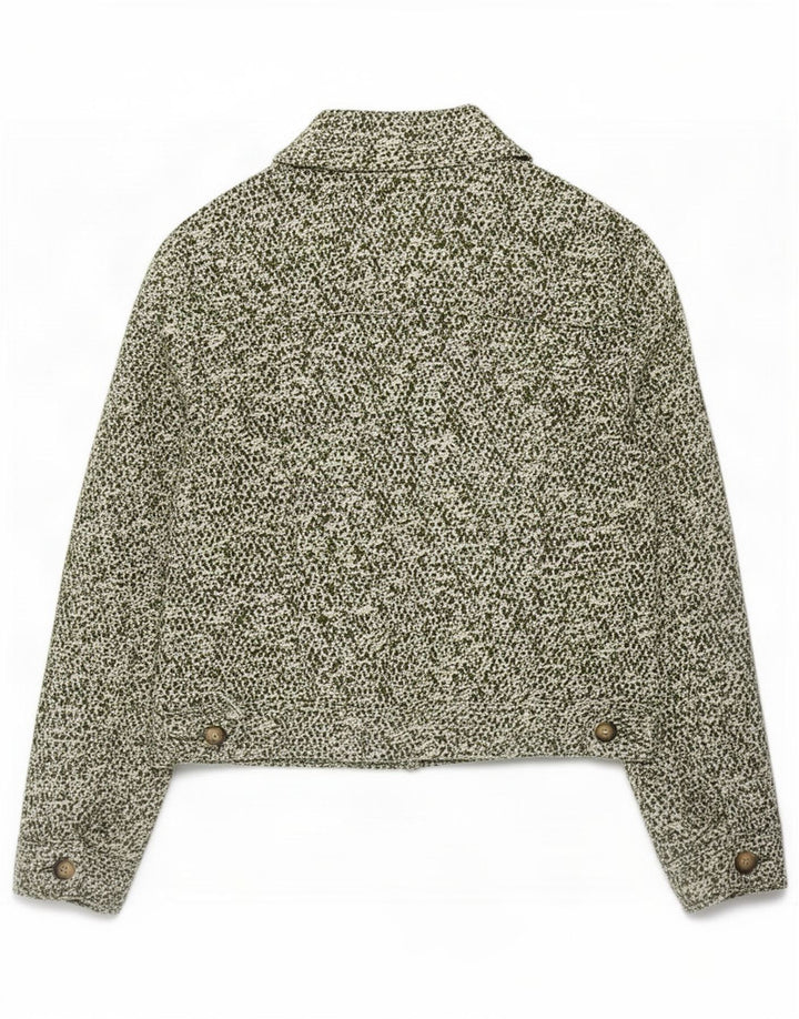 Marks & Spencer Blouson Bomber Femme UK 8 Petit Kaki Moucheté Polyester