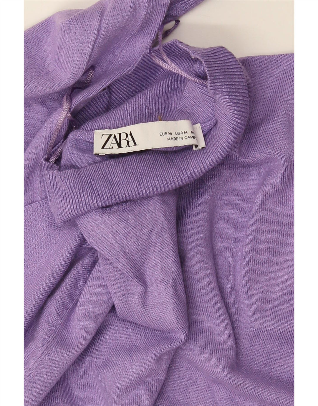 Zara Pull col roulé pour femme UK 12 Violet moyen