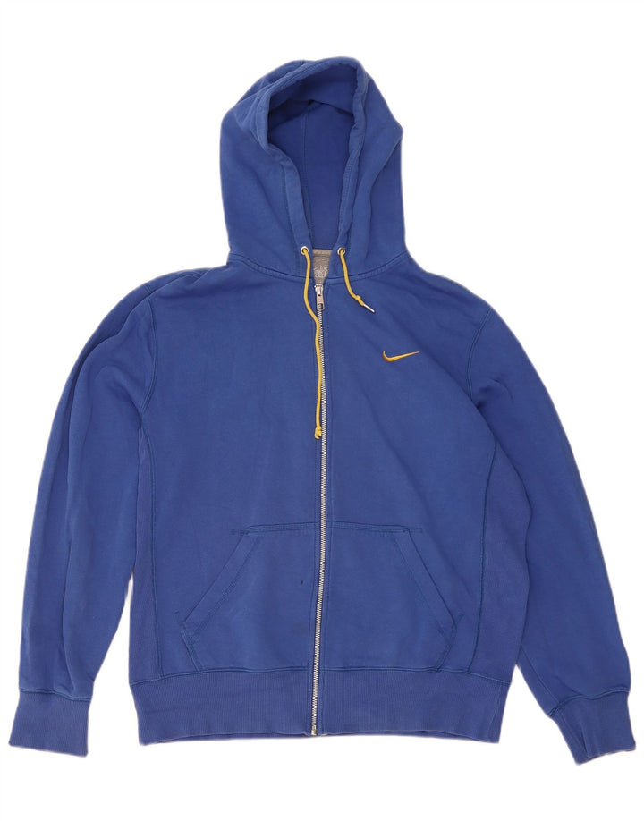 Nike Pull à capuche zippé pour homme Grand coton bleu
