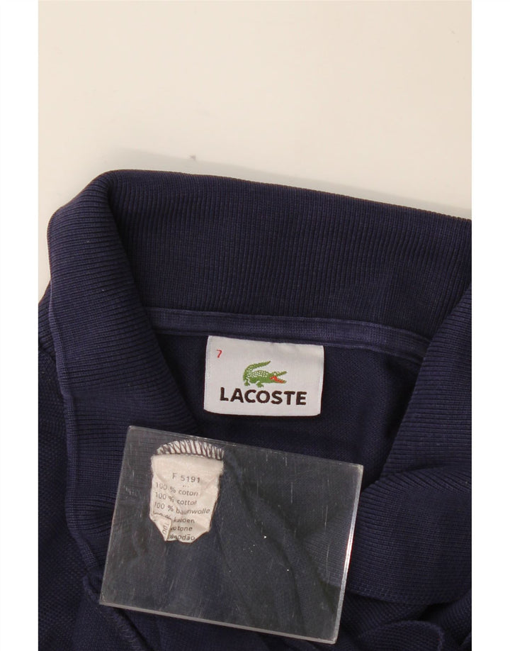LACOSTE Polo Homme Taille 7 2XL Bleu Marine Coton