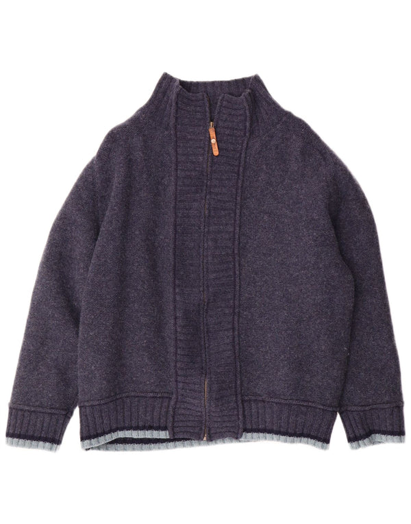 FAT FACE Cardigan Femme Pull UK 18 XL Bleu Marine Laine