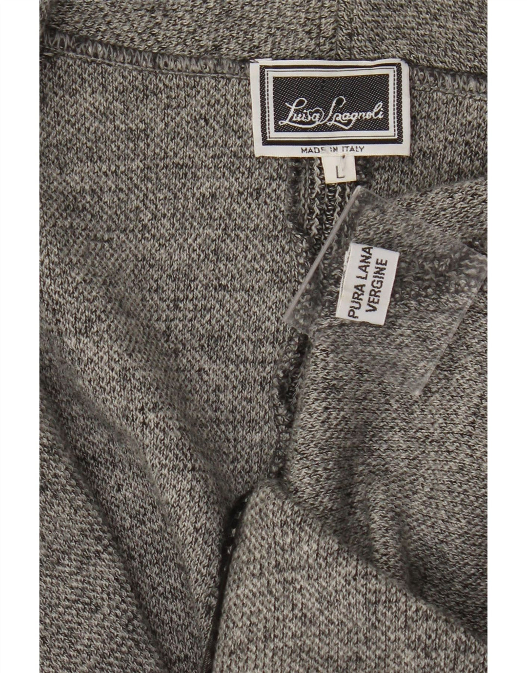 Luisa Spagnoli Veste blazer à 2 boutons pour femme UK 14 Grande laine vierge grise