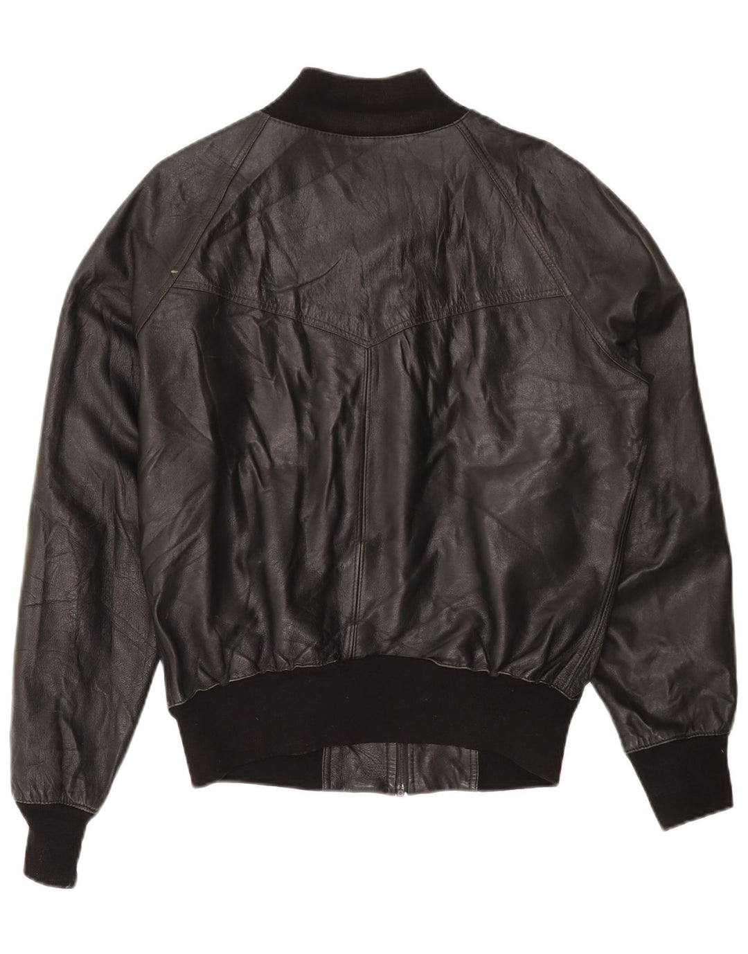veste en cuir homme vintage UK 40 Grand Noir