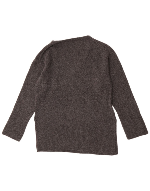 Massimo Dutti Pull col V pour femme UK 10 Petite laine grise