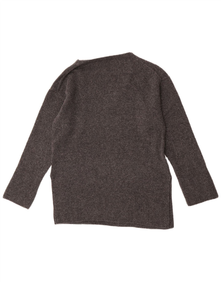 Massimo Dutti Pull col V pour femme UK 10 Petite laine grise