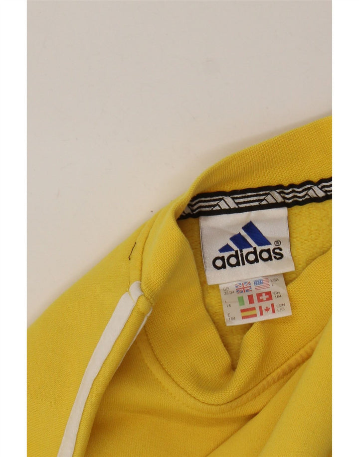 Adidas Sweatshirt Jumper Garçon 13-14 ans Jaune Coton