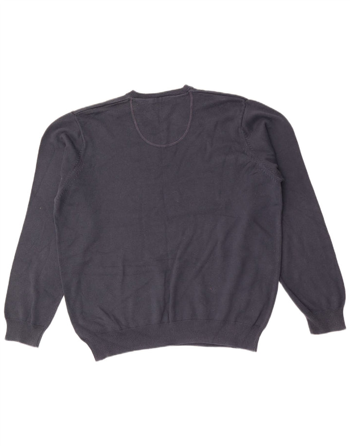 Marks & Spencer Pull à col en V Blue Harbor pour hommes, grand bleu marine