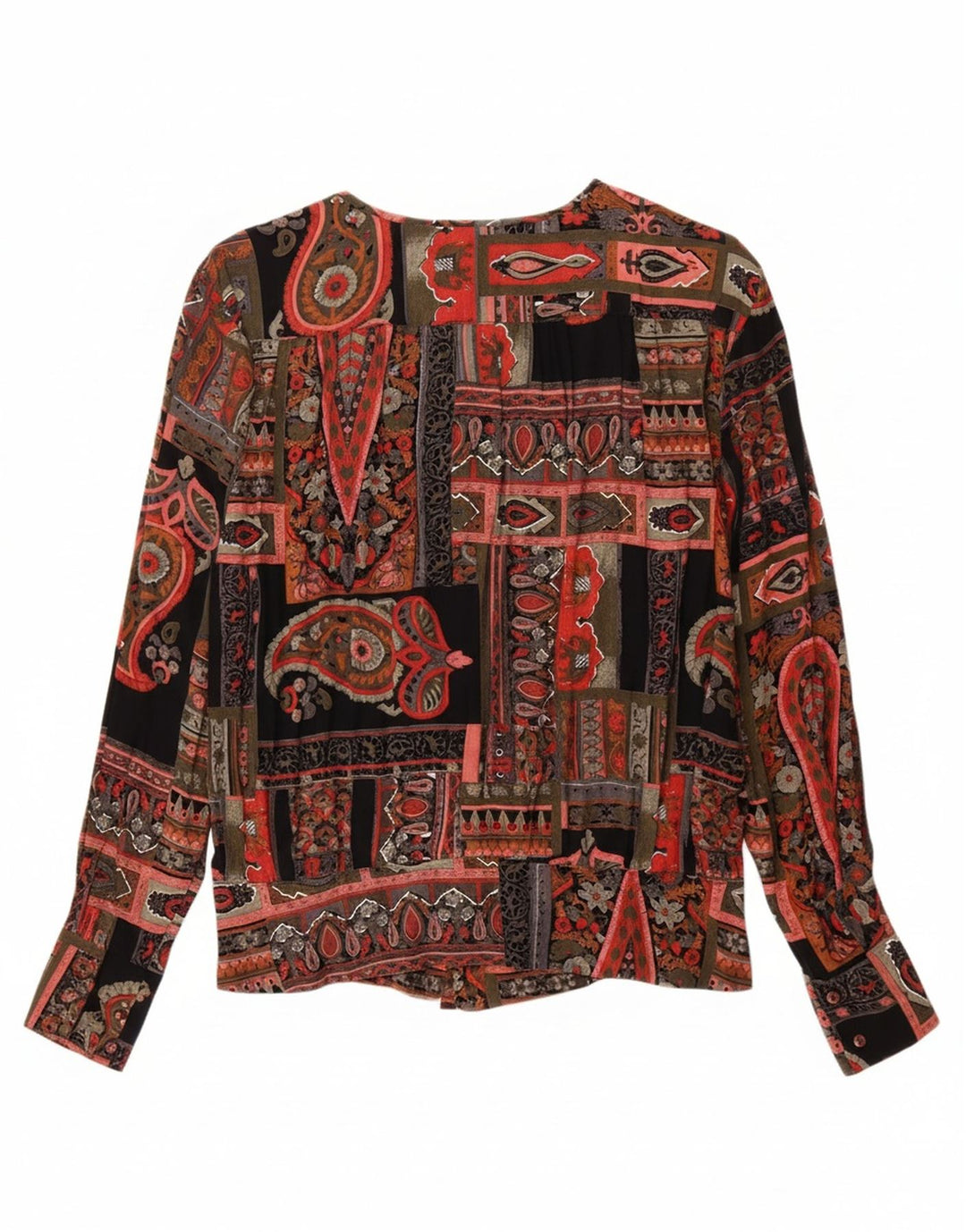 VINTAGE Womens Shirt Blouse UK 16 Large Multicoloured Patchwork
