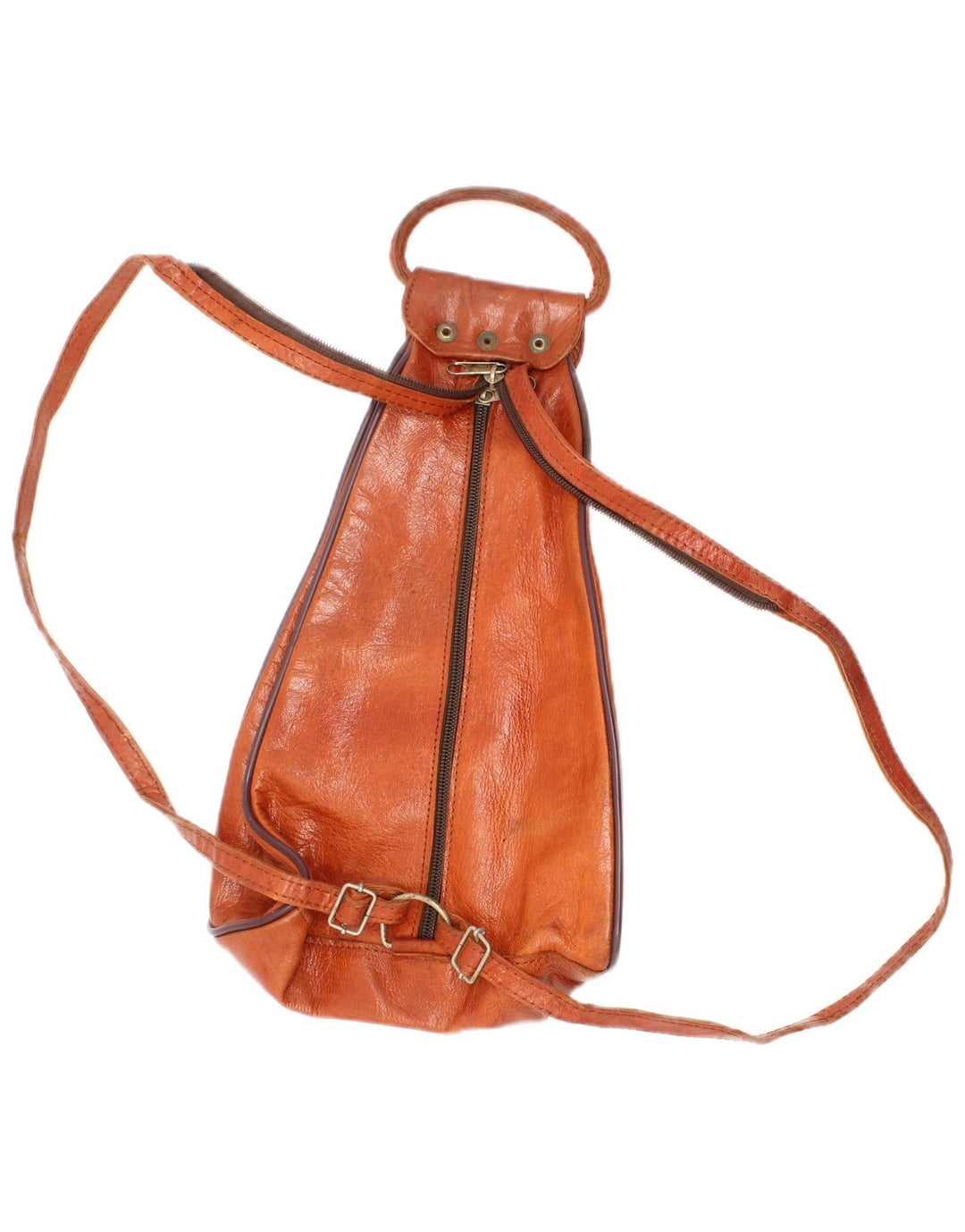 Sac à dos en cuir femme vintage taille unique L8 marron