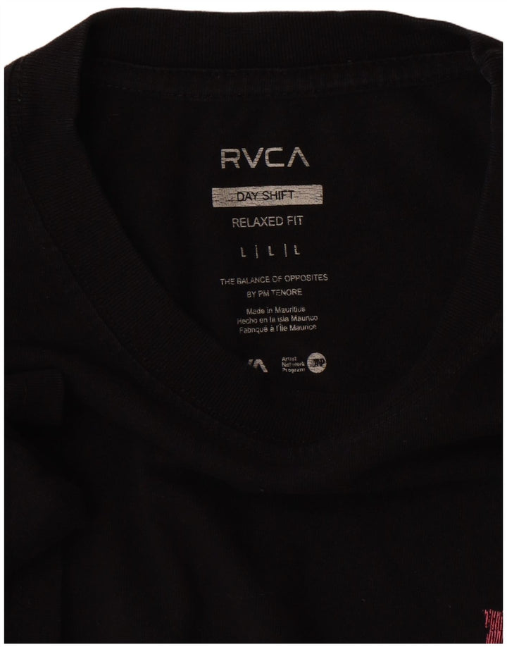 RVCA T-shirt graphique coupe décontractée pour homme, grand noir