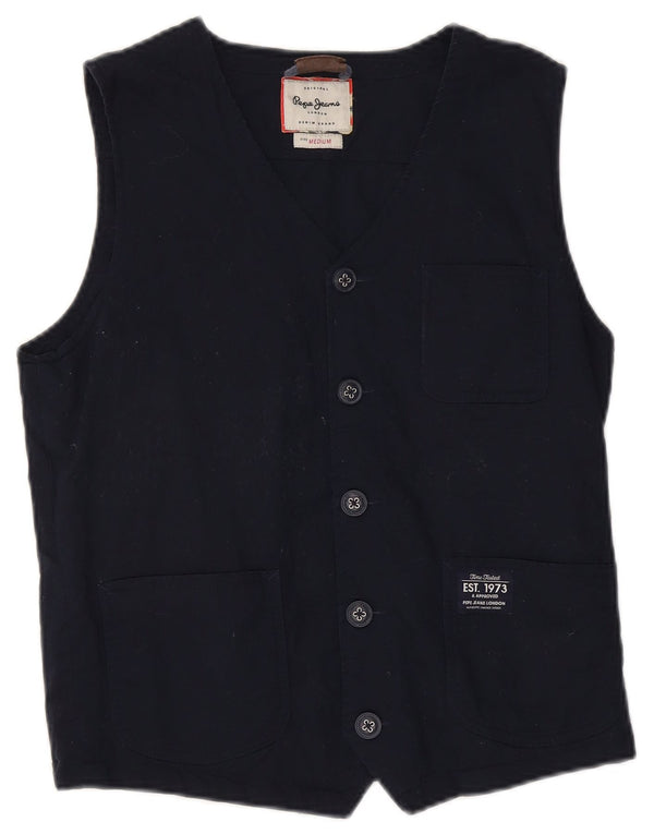 PEPE Jeans Gilet Homme Bleu Marine Moyen Coton