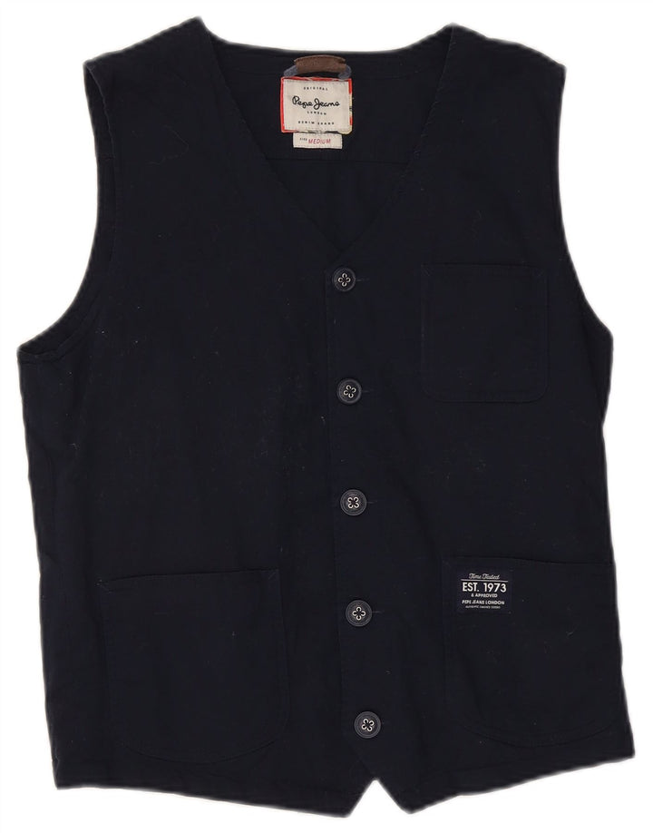 PEPE Jeans Gilet Homme Bleu Marine Moyen Coton