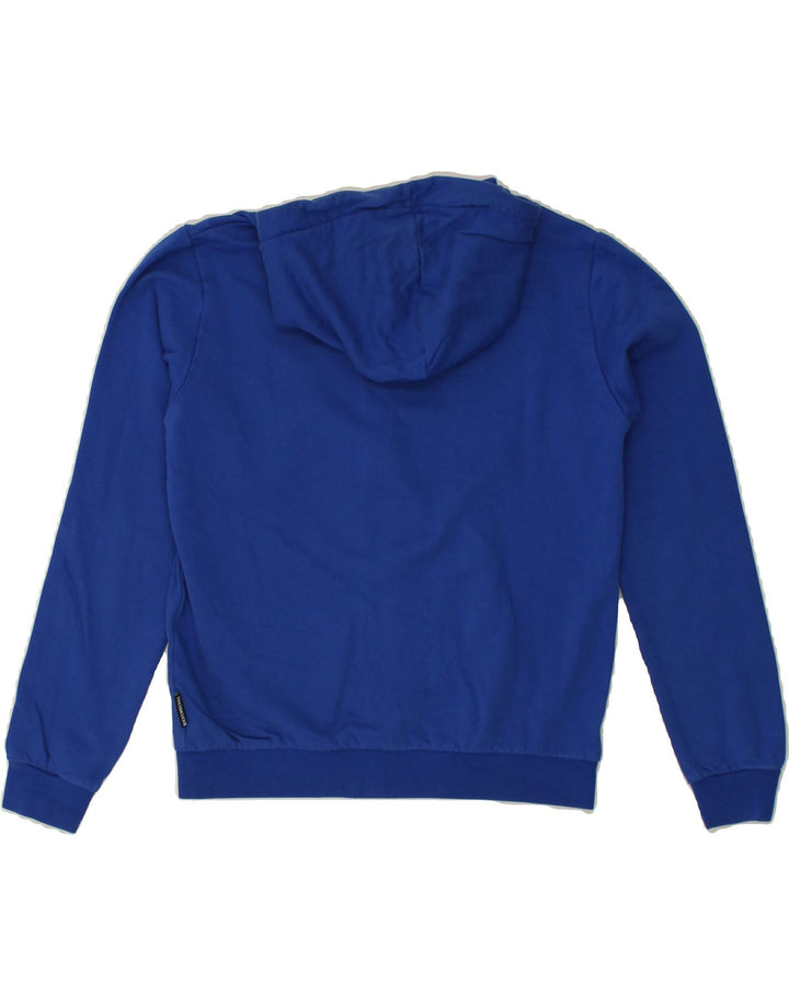 BIKKEMBERGS Boys Graphic Zip Hoodie Sweater 11-12 Years Navy Blue Cotton | Vintage Bikkembergs | Thrift | Second-Hand Bikkembergs | Used Clothing | Messina Hembry 
