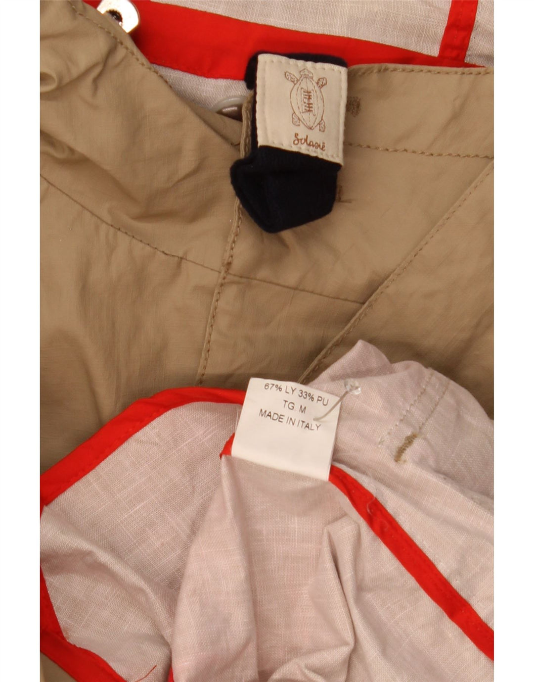 Solange Imperméable à capuche pour homme UK 38 Lycra kaki moyen