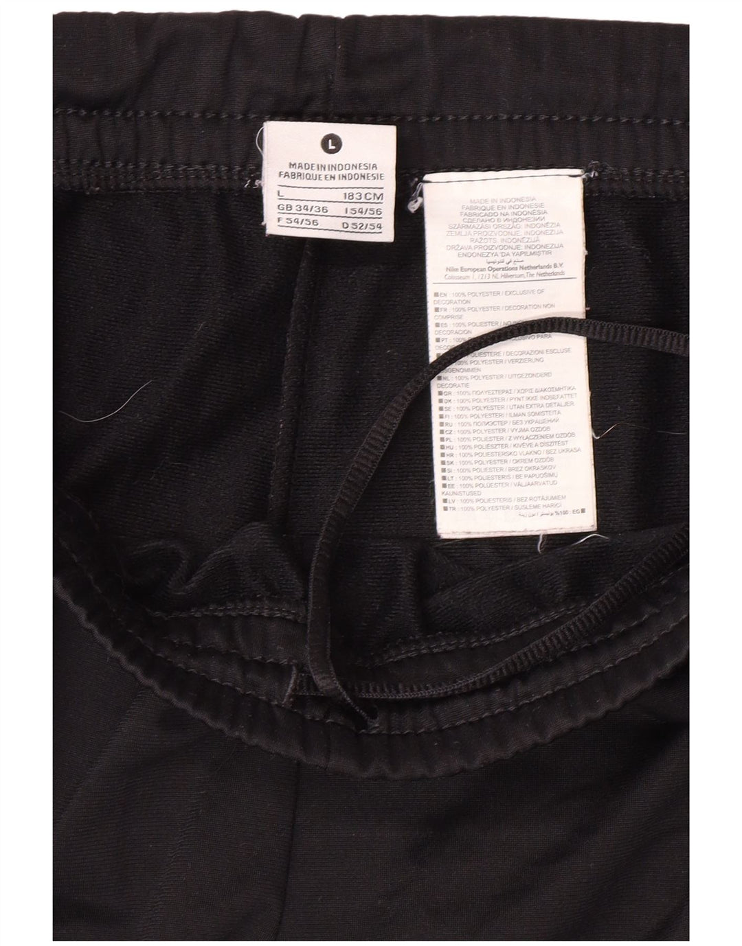 NIKE Pantalon de survêtement pour hommes Large Noir Polyester