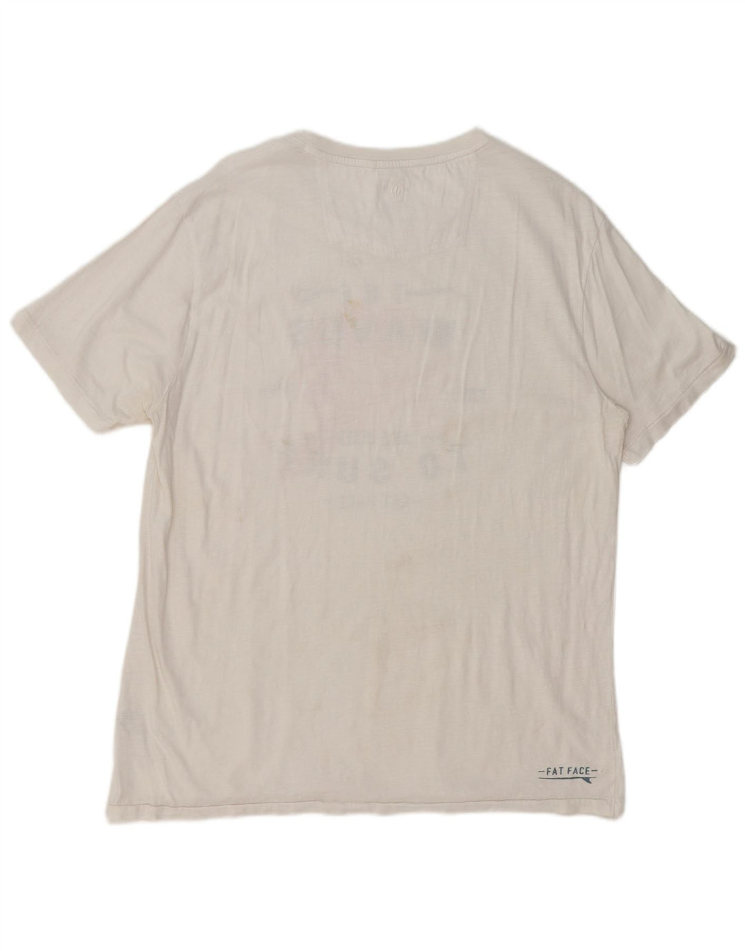 Fat Face T-Shirt Graphique Homme Grand Blanc Coton
